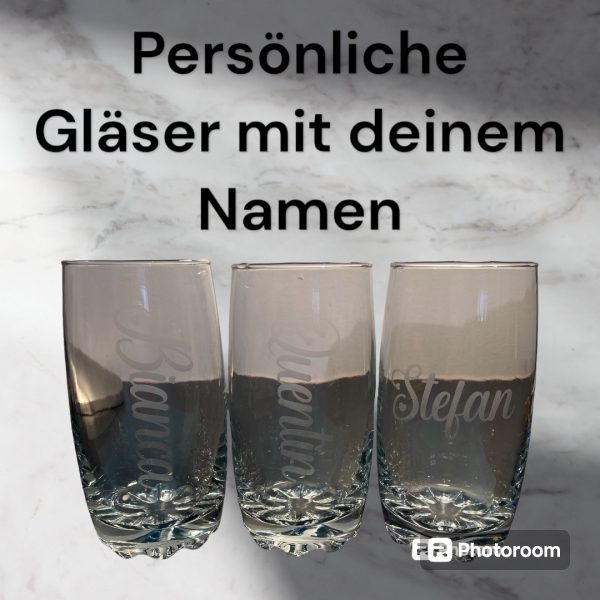 Trinkglas mit Namen