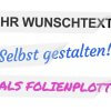 Individuelle Aufkleber mit Wunschtext