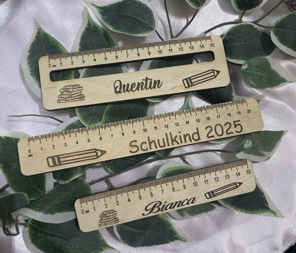 Personalisierte Holzlineale