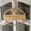 Personalisiertes Familienschild / Türschild aus Holz – Bild 2