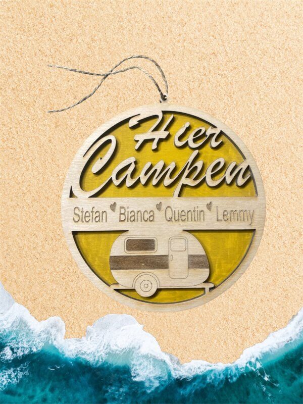 Campingschild personalisiert