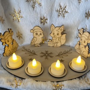 SVG-Datei Adventsaufsteller Waldtiere