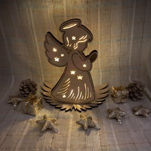 SVG-Datei Engel mit Sternen (18cm hoch)