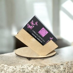 Visitenkartenhalter aus 4 mm Sperrholz (individuell gestaltbar) ✨