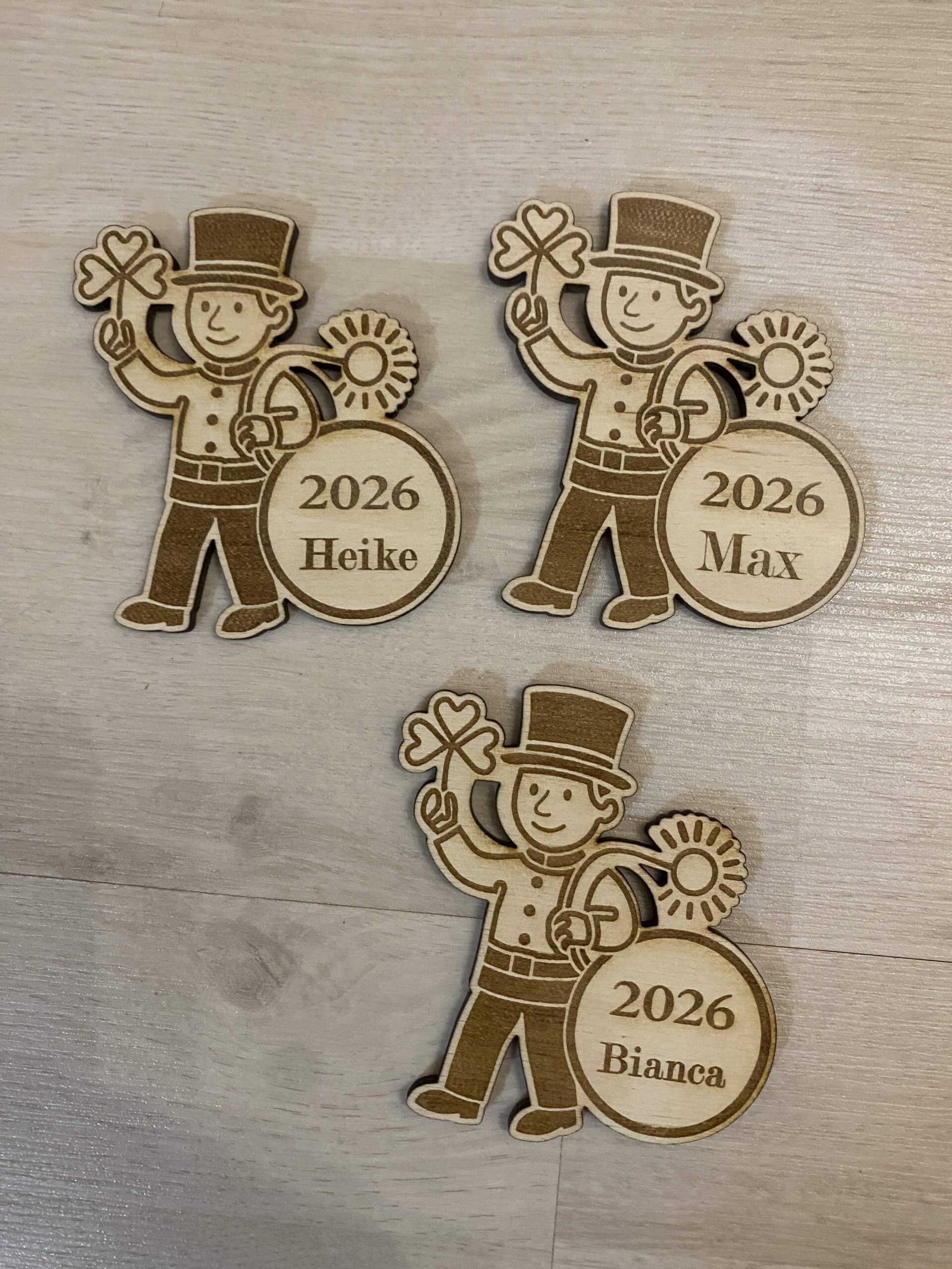 🎆 Digitale Laserdatei – Silvester Namenskarte 2026