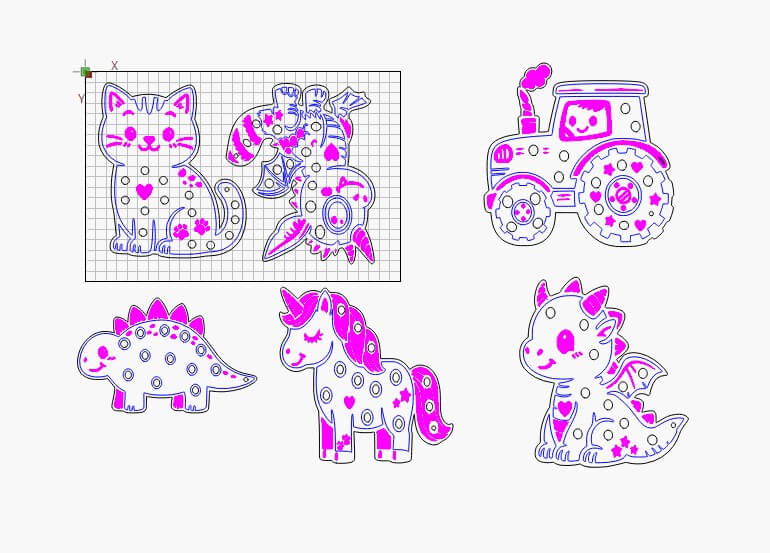 SVG Fädeltiere – DIY Lernspiel